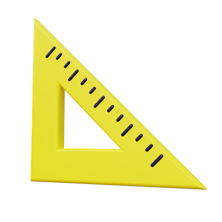 Règle triangulaire  3D Icon