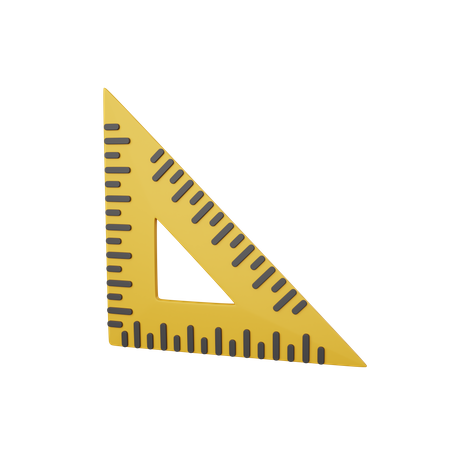 Règle triangulaire  3D Icon