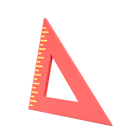 Règle triangulaire  3D Icon