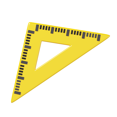 Règle triangulaire  3D Icon