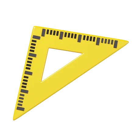 Règle triangulaire  3D Icon