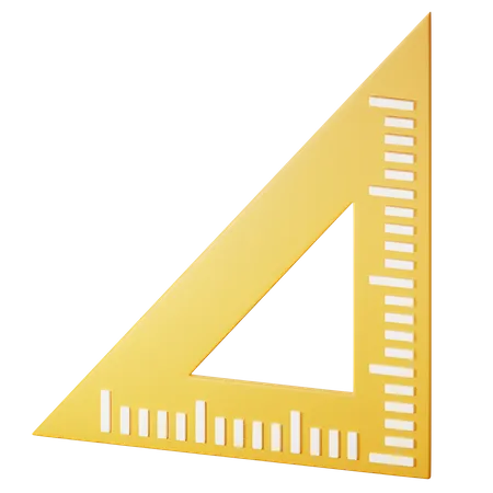 Règle triangulaire  3D Icon