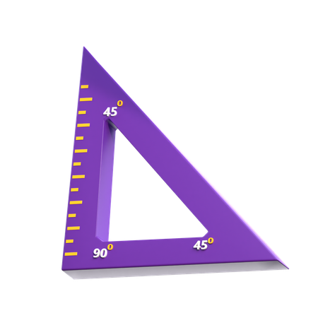 Règle triangulaire  3D Icon