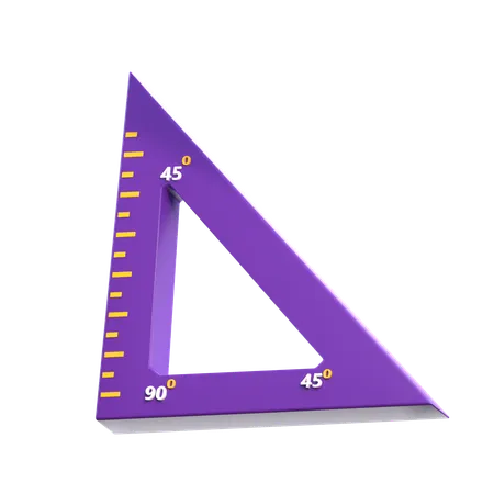 Règle triangulaire  3D Icon