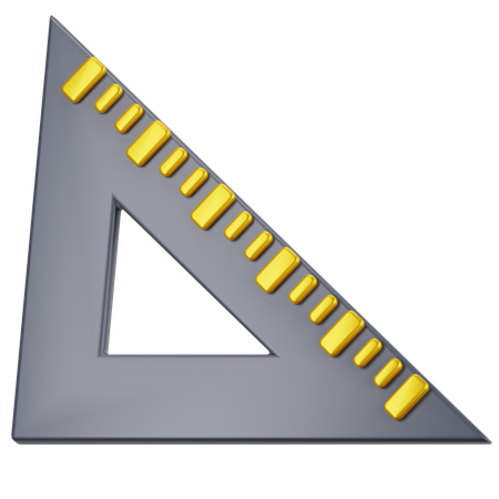 Règle triangulaire  3D Icon