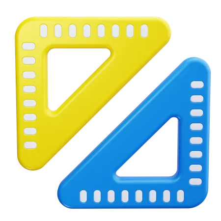 Règle triangulaire  3D Icon