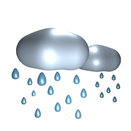 Regnerisches Wetter  3D Icon
