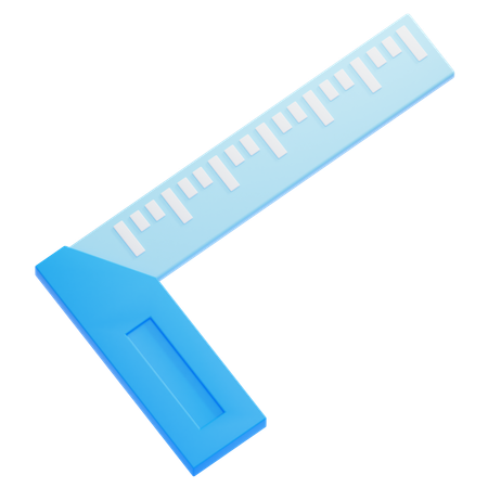 Régua em forma de l  3D Icon