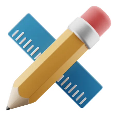 Régua de lápis  3D Icon