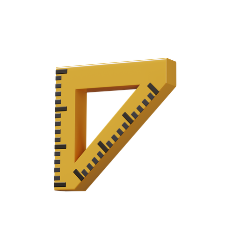 Régua triangular  3D Icon