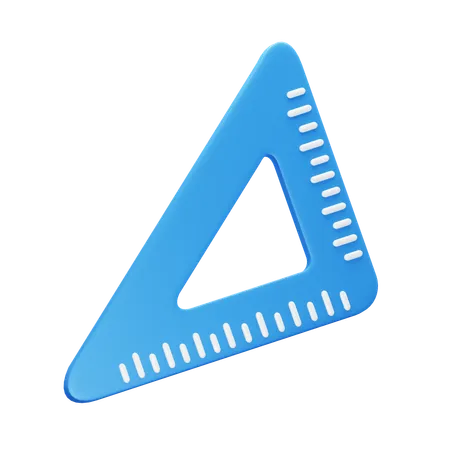 Régua triangular  3D Icon