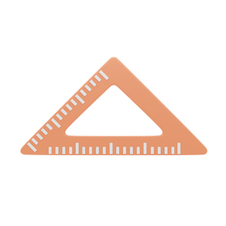 Régua triangular  3D Icon