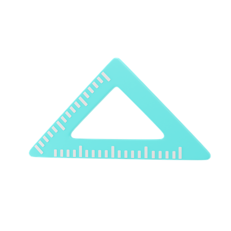 Régua triangular  3D Icon