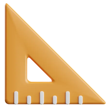Régua triangular  3D Illustration