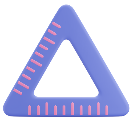 Régua triangular  3D Illustration