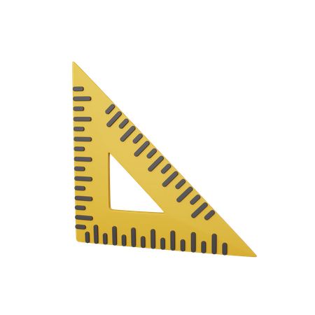 Régua triangular  3D Icon