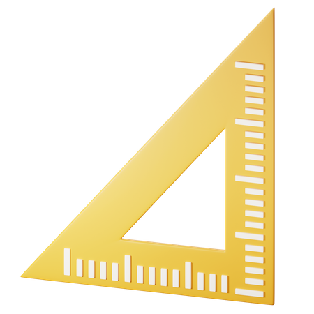 Régua triangular  3D Icon