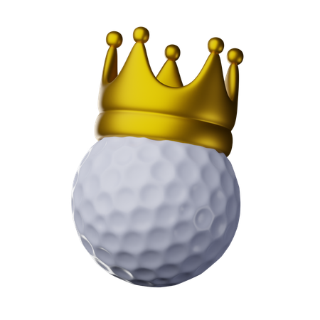 Rei da bola de golfe  3D Icon