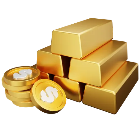 Reichtum schatz gold  3D Icon