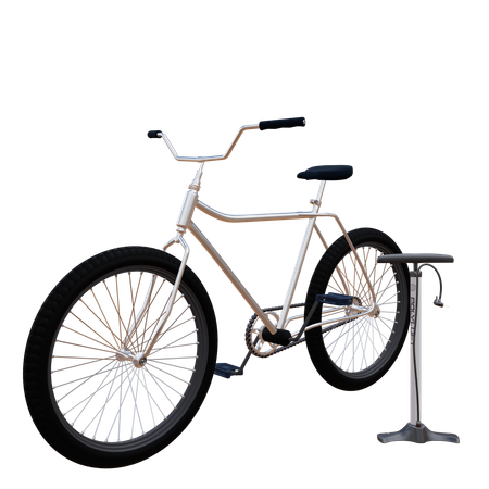 Reifenpumpe Fahrrad  3D Icon