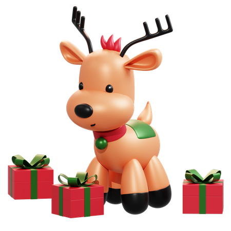 Reindeer  3D Illustration