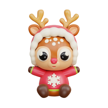 Reindeer  3D Illustration