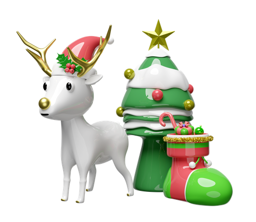 Reindeer  3D Illustration