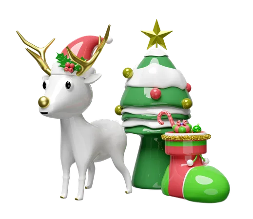 Reindeer  3D Illustration