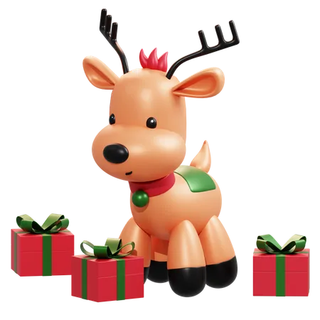 Reindeer 3D Illustration