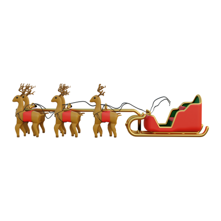 Reindeer Carriage  3D Icon