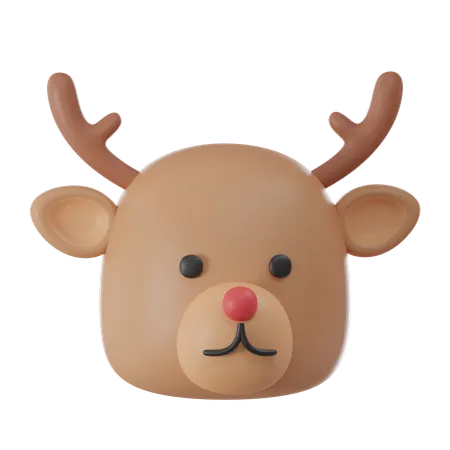3 D Render Reindeer Headset 3D Icon