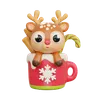 Reindeer In Cup