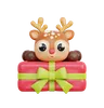 Reindeer on Gift