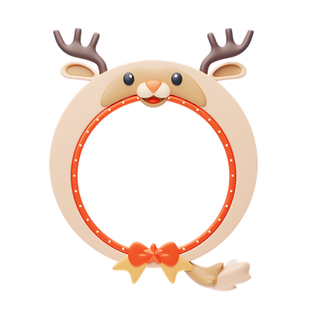 Reindeer Shape Animal Frame  3D Icon