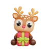 Reindeer With Gift