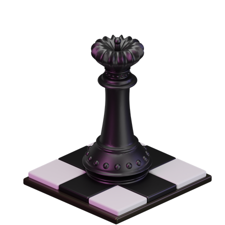 Reine noire  3D Icon