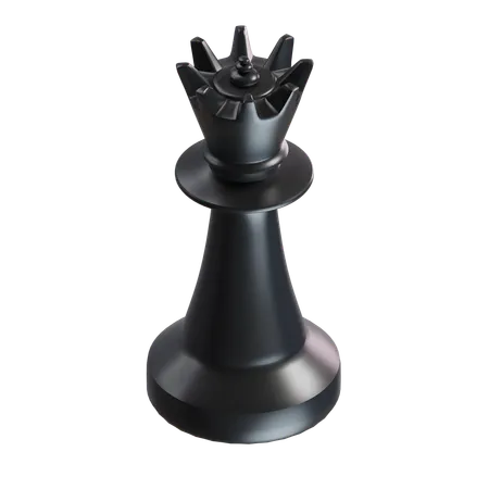 Pièce d'échecs reine noire  3D Icon