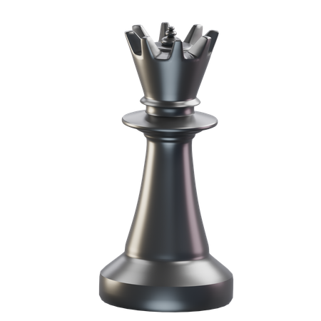 Pièce d'échecs reine noire  3D Icon