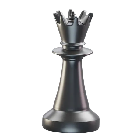 Pièce d'échecs reine noire  3D Icon