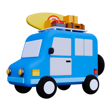 Reiseauto  3D Icon