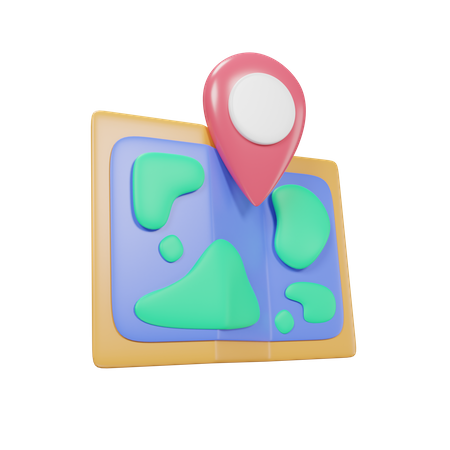 Reisekarte  3D Icon