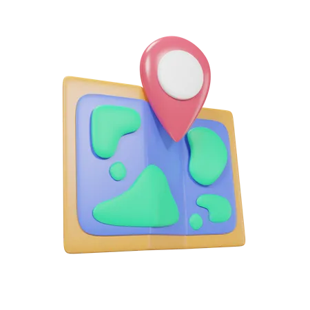 Reisekarte  3D Icon