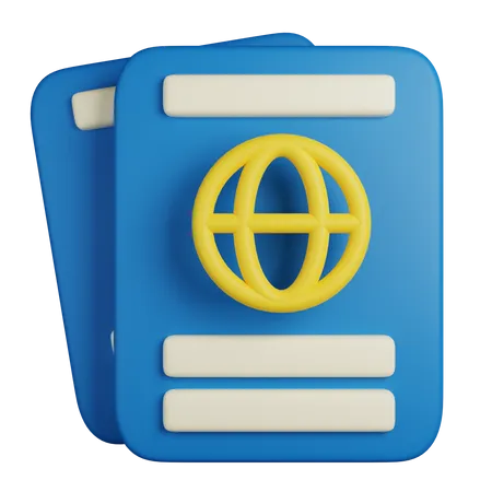 Reisepass  3D Icon