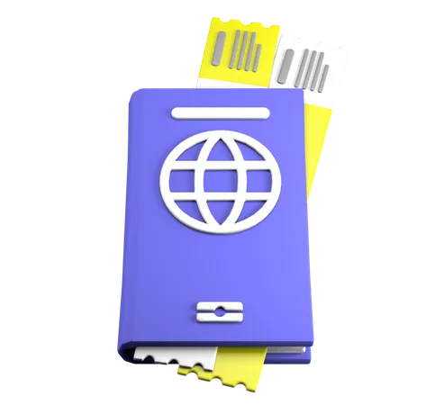 Reisepassticket  3D Icon