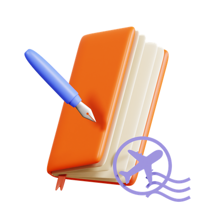 Reisetagebuch  3D Icon