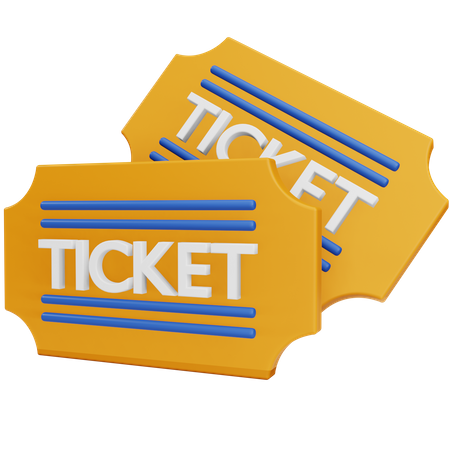 Reise Ticket  3D Icon