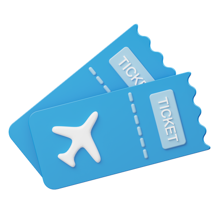 Reise Ticket  3D Icon