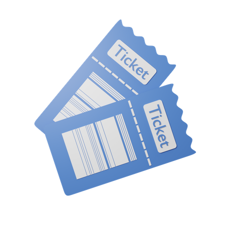 Reise Ticket  3D Icon