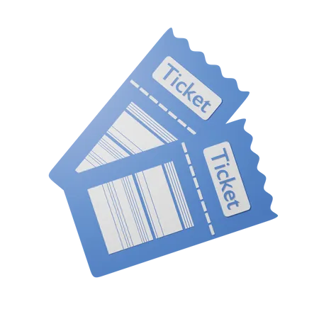 Reise Ticket  3D Icon