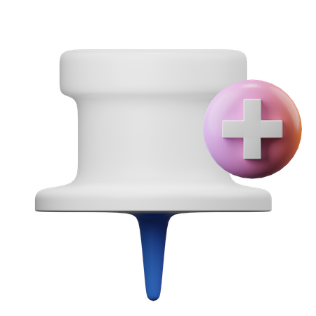 Reißzwecke hinzufügen  3D Icon